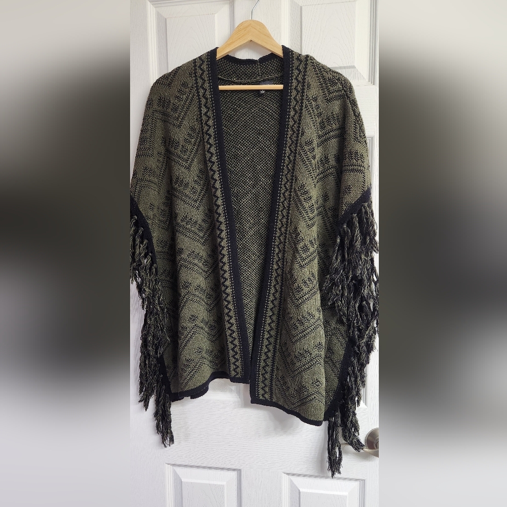 The Limited Black and Olive Fringe Shaw